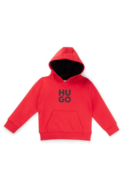 Hugo Boss-Kids' hoodie with stacked logo-hugo by hugo boss