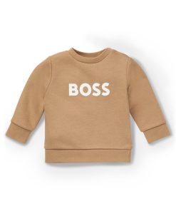 Hugo Boss-Kids’ sweatshirt in fleece with logo print-hugo boss outlet