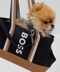 Hugo Boss Dog Accessories-Logo cotton-canvas tote bag for dogs-boss store near me 2