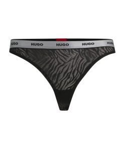 Hugo Boss Underwear, Pajamas, and Socks-Zebra-lace underwear set with branded elastic-boss store 2