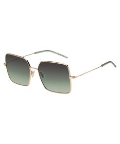 Hugo Boss Eyewear-Gold-tone sunglasses with green end-tips-hugo boss store near me