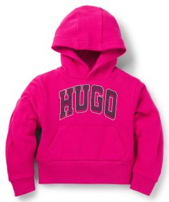 Hugo Boss-Kids’ hoodie with varsity-style logo-boss hugo