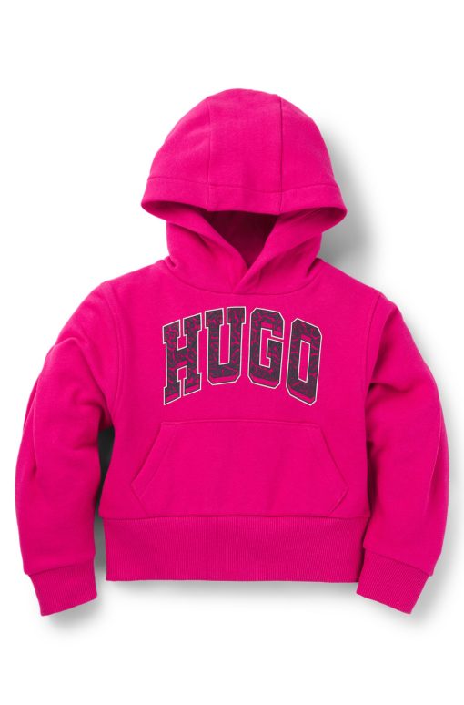 Hugo Boss-Kids' hoodie with varsity-style logo-boss hugo