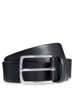 Hugo Boss Belts-Leather belt with seasonal embossing-hugo