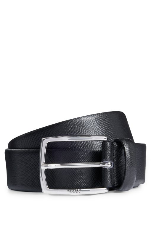 Hugo Boss Belts-Leather belt with seasonal embossing-hugo