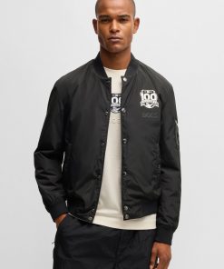 Hugo Boss Jackets and Coats-BOSS x NFL water-repellent jacket with special branding-boss store