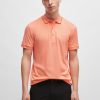 Hugo Boss Polo Shirts-Cotton-piqué slim-fit polo shirt with tonal logo-hugo boss outlet 3