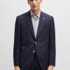 Hugo Boss Sport Coats-Relaxed-fit overshirt in washable stretch fabric-hugo boss outlet 4