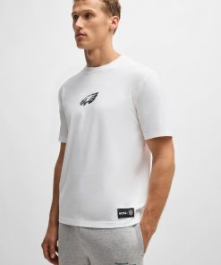 Hugo Boss T-Shirts-BOSS x NFL stretch-cotton T-shirt with special branding-boss hugo