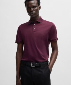 Hugo Boss Polo Shirts-Regular-fit polo shirt in mercerized Italian cotton-hugo boss sale