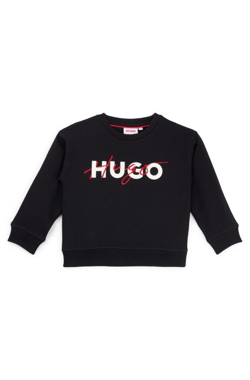 Hugo Boss-Kids' sweatshirt in fleece with double logo-hugo