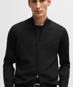 Hugo Boss Sweaters and Cardigans-Virgin-wool cardigan in a regular fit-hugo 2