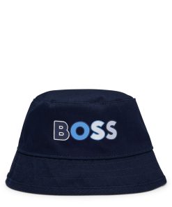 Hugo Boss-Baby bucket hat with multi-colored logo print-hugo by hugo boss