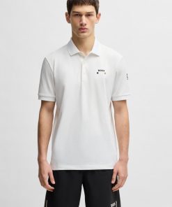 Hugo Boss-Paddy stretch-piqué polo shirt with logo detail-hugo boss outlet