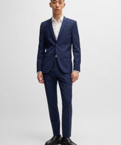 Hugo Boss-Extra-slim-fit suit trousers in melange wool-hugo 2