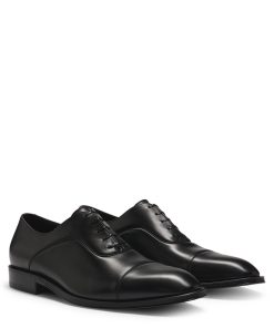 Hugo Boss Business Shoes-Captoe Oxford shoes in smooth leather-boss hugo