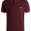 Hugo Boss Polo Shirts-Mercerized-cotton polo shirt with jacquard pattern-boss hugo 4