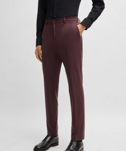 Hugo Boss-Slim-fit trousers in performance-stretch jersey-boss store