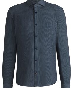 Hugo Boss Shirts-Casual-fit shirt in micro-check stretch cotton-hugoboss 2