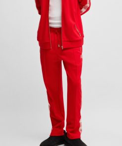 Hugo Boss Sweatshirts and Jogging Pants-Tracksuit bottoms with checked tape-hugo boss sale