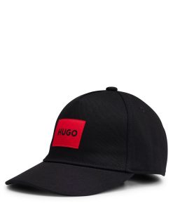 Hugo Boss-Kids’ cap in cotton twill with red logo label-hugo boss outlet 2