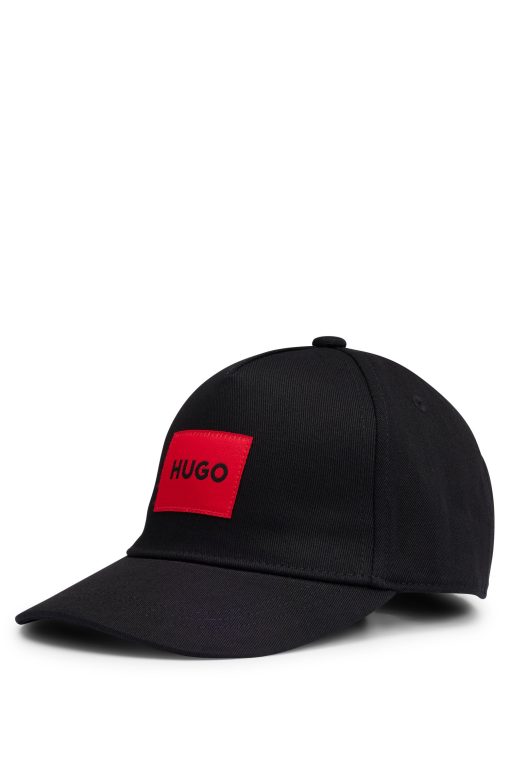 Hugo Boss-Kids' cap in cotton twill with red logo label-hugo boss outlet - Image 2