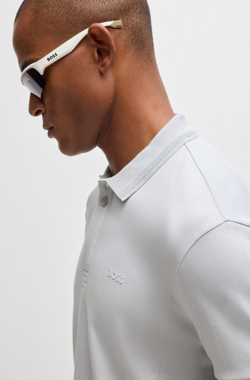 Hugo Boss Polo Shirts-Paddy polo shirt with drop-needle stitching-hugo boss store near me - Image 2