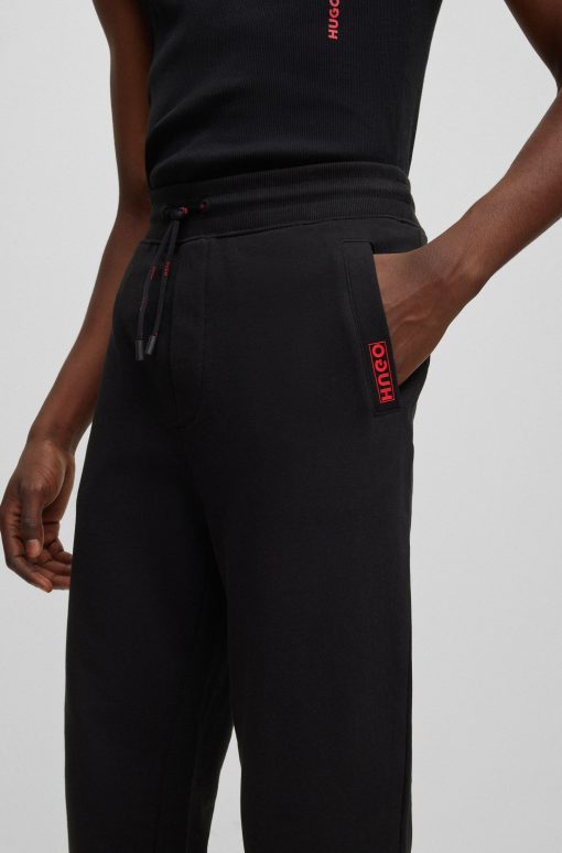 Hugo Boss Sweatshirts and Jogging Pants-Cotton-terry tracksuit bottoms with logo detail-boss store near me - Image 2