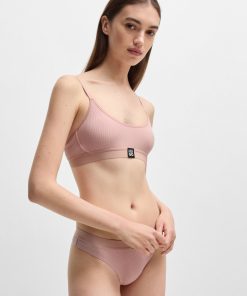 Hugo Boss Underwear, Pajamas, and Socks-Stretch-modal bralette with logo waistband-boss store 2