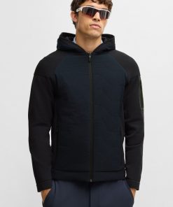 Hugo Boss-Knitted jacket with padded front-hugo boss store