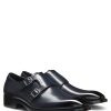 Hugo Boss Business Shoes-Burnished-leather Derby shoes with stitch details-hugo boss store 3