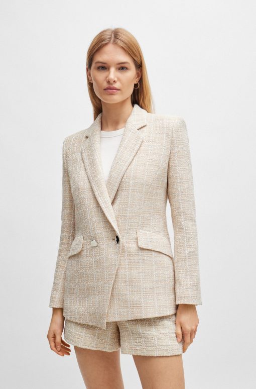 Hugo Boss Tailored Jackets-Regular-fit jacket in tweed-hugo boss near me