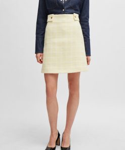 Hugo Boss Skirts-A-line skirt in Italian checked fabric-hugo boss store