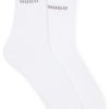 Hugo Boss Underwear, Pajamas, and Socks-Two-pack of quarter-length socks with logo details-boss near me 3