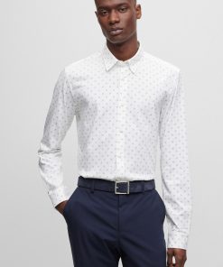 Hugo Boss-Slim-fit shirt in a printed-hugo boss near me