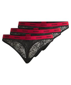 Hugo Boss-Three-pack of thongs in stretch lace-hugoboss 2