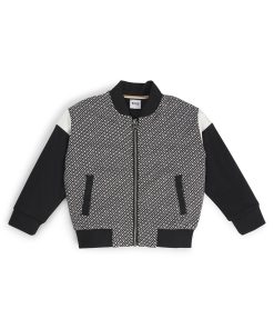 Hugo Boss-Kids’ zip-up cardigan with monogram front-hugo boss sale