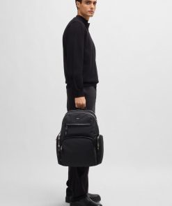 Hugo Boss Bags-Backpack with leather trims and two-way zip-hugo by hugo boss 2