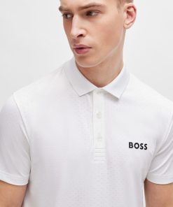 Hugo Boss Polo Shirts-Degradé-jacquard polo shirt with contrast logo-hugo boss sale 2