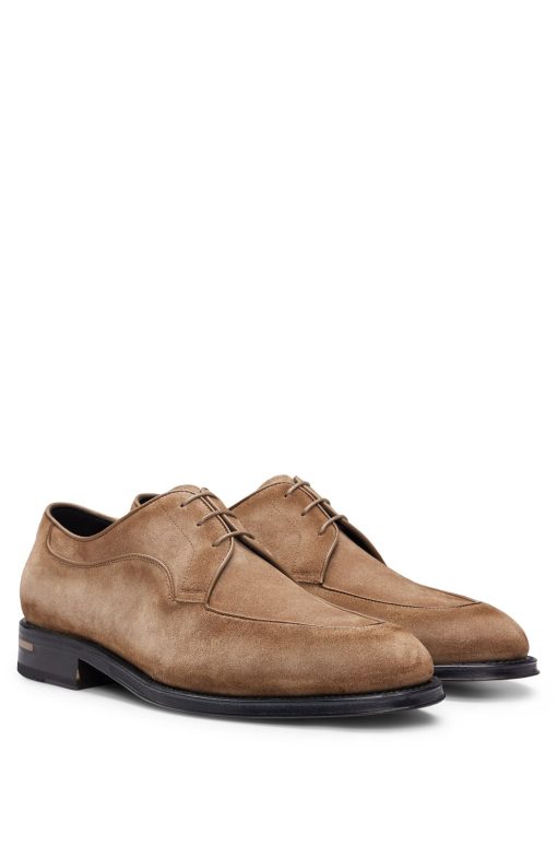 Hugo Boss Business Shoes-Suede Derby shoes-hugo boss store near me