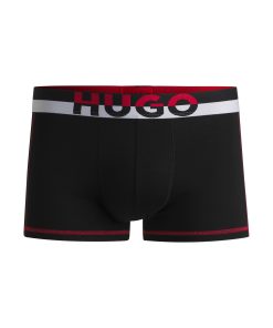 Hugo Boss Underwear-Stretch-jersey trunks with color-block waistband-boss store near me