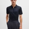 Hugo Boss Polo Shirts-Cotton-silk polo shirt with two-tone effect-hugo boss outlet 4