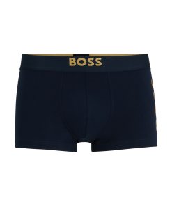 Hugo Boss Underwear-Stretch-cotton trunks with metallic-effect logos-hugo boss store