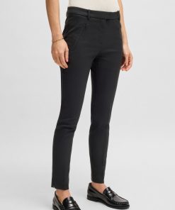 Hugo Boss-Cropped slim-fit trousers with zipped hems-hugo by hugo boss