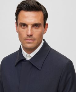 Hugo Boss Jackets and Coats-Regular-fit coat in a rain-resistant wool blend-hugoboss 2