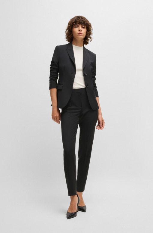 Hugo Boss Pants-Regular-fit trousers in virgin wool-boss store near me - Image 2