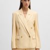 Hugo Boss Tailored Jackets-Slim-fit blazer with contrast buttons-hugo 3