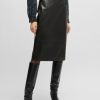 Hugo Boss Skirts-Pencil skirt in lustrous fabric-hugo boss near me 3