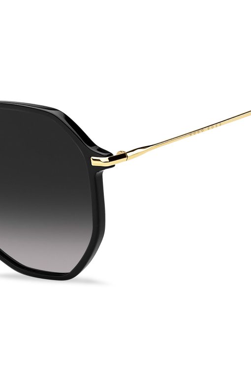 Hugo Boss Eyewear-Black-acetate sunglasses with tubular temples-hugo boss store - Image 2