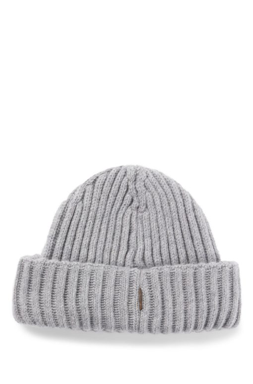 Hugo Boss-Fisherman beanie hat in virgin wool and cashmere-boss near me - Image 2